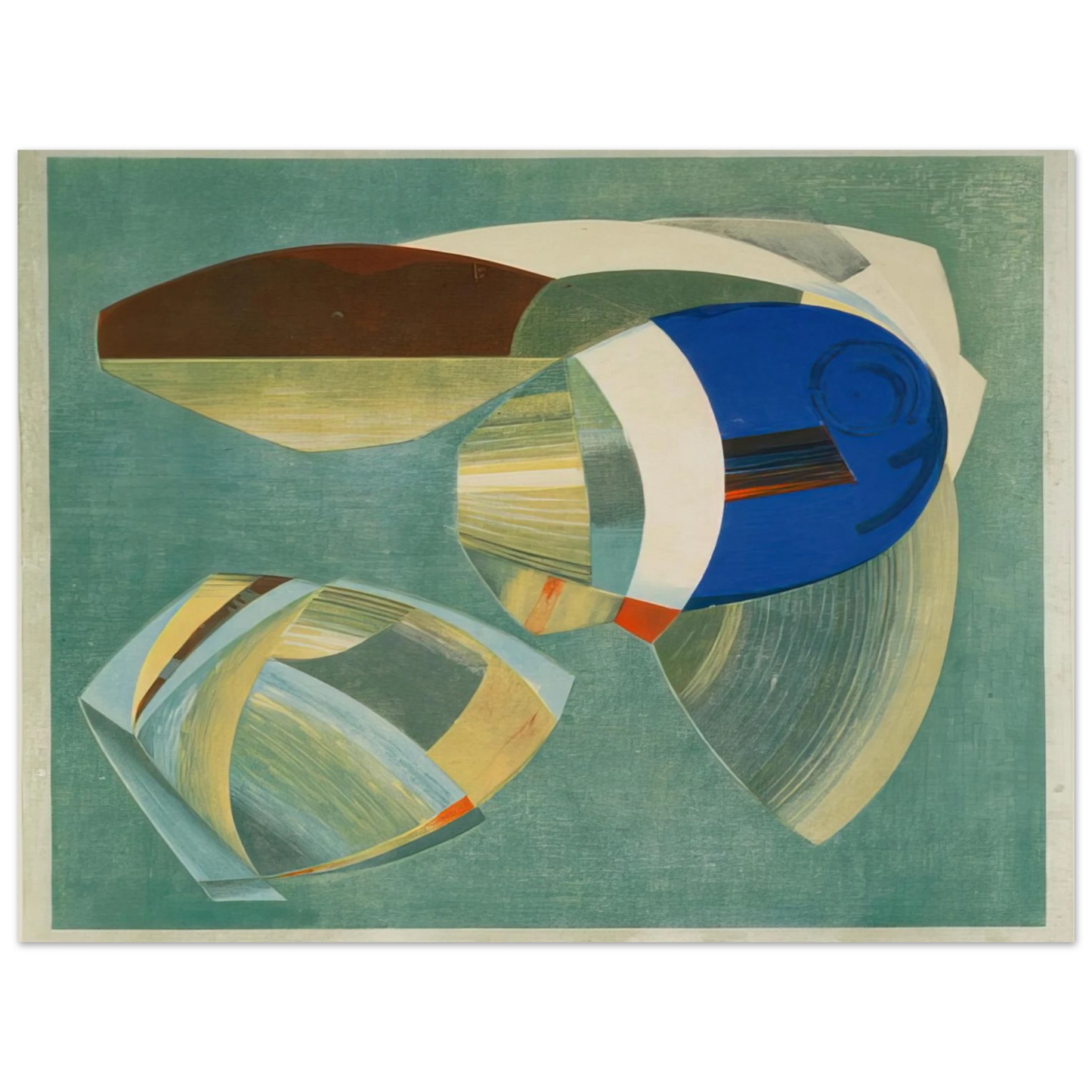 John Ferren - Sea Forms - 1937 75x100 cm / 30x40inches Fine Art Poster