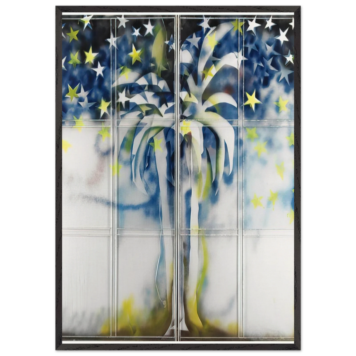 Tutte stelle particolare delloasi - 1967 - Mario Schifano 70x100 cm / 28x40 inches Framed Art Print – Black Wooden Frame
