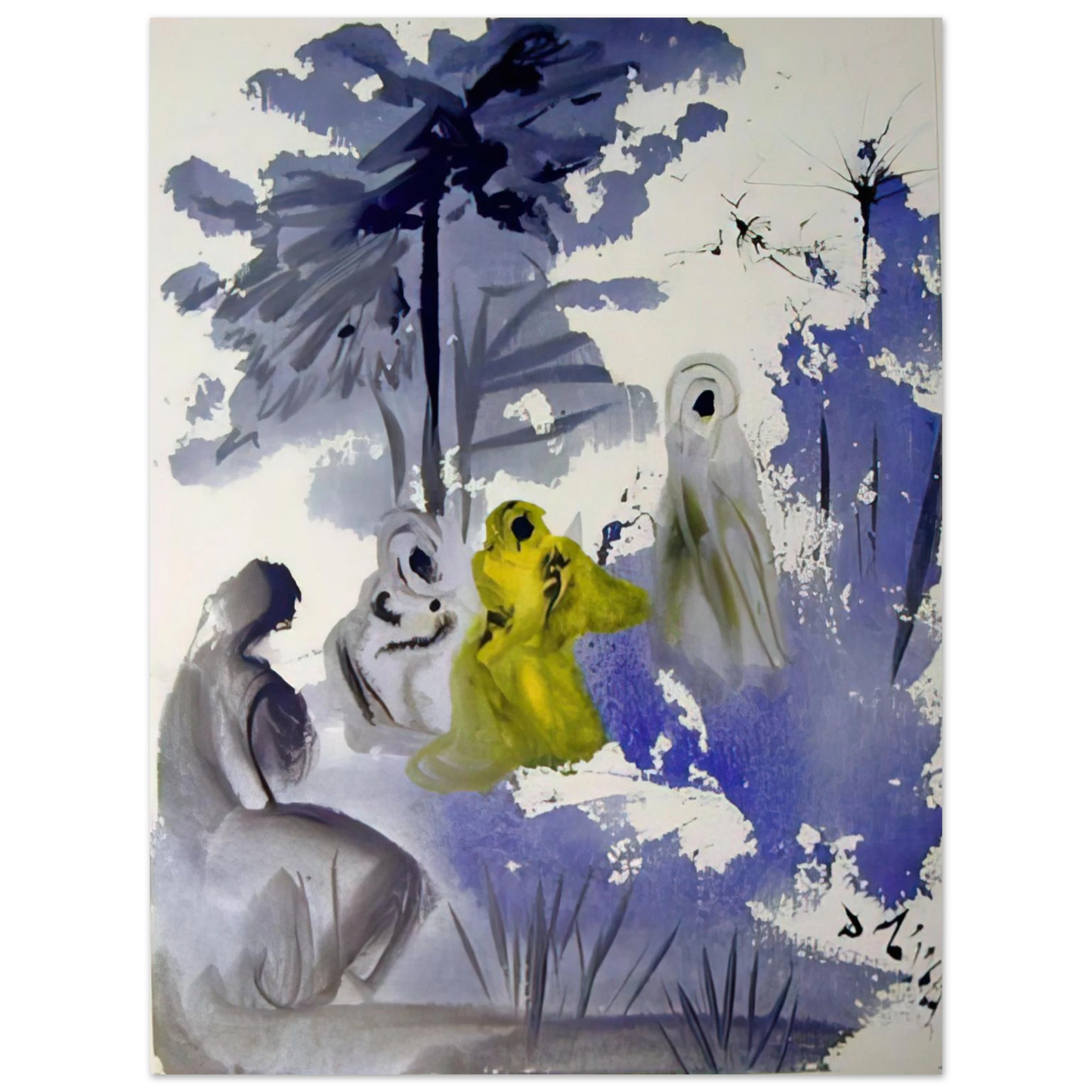 Salvador Dali - FAMILIA RUTH MOABITIDIS 1964 75x100 cm / 30x40inches Fine Art Poster