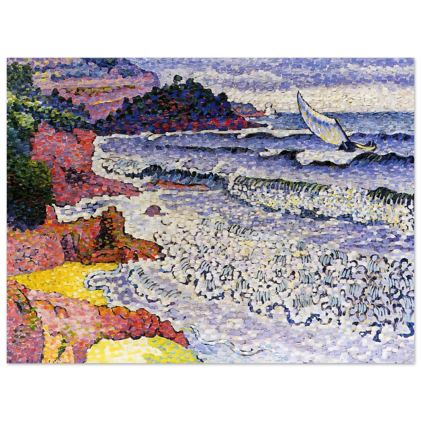 Henri-Edmond Cross - The Choppy Sea 75x100 cm / 30x40inches Fine Art Poster