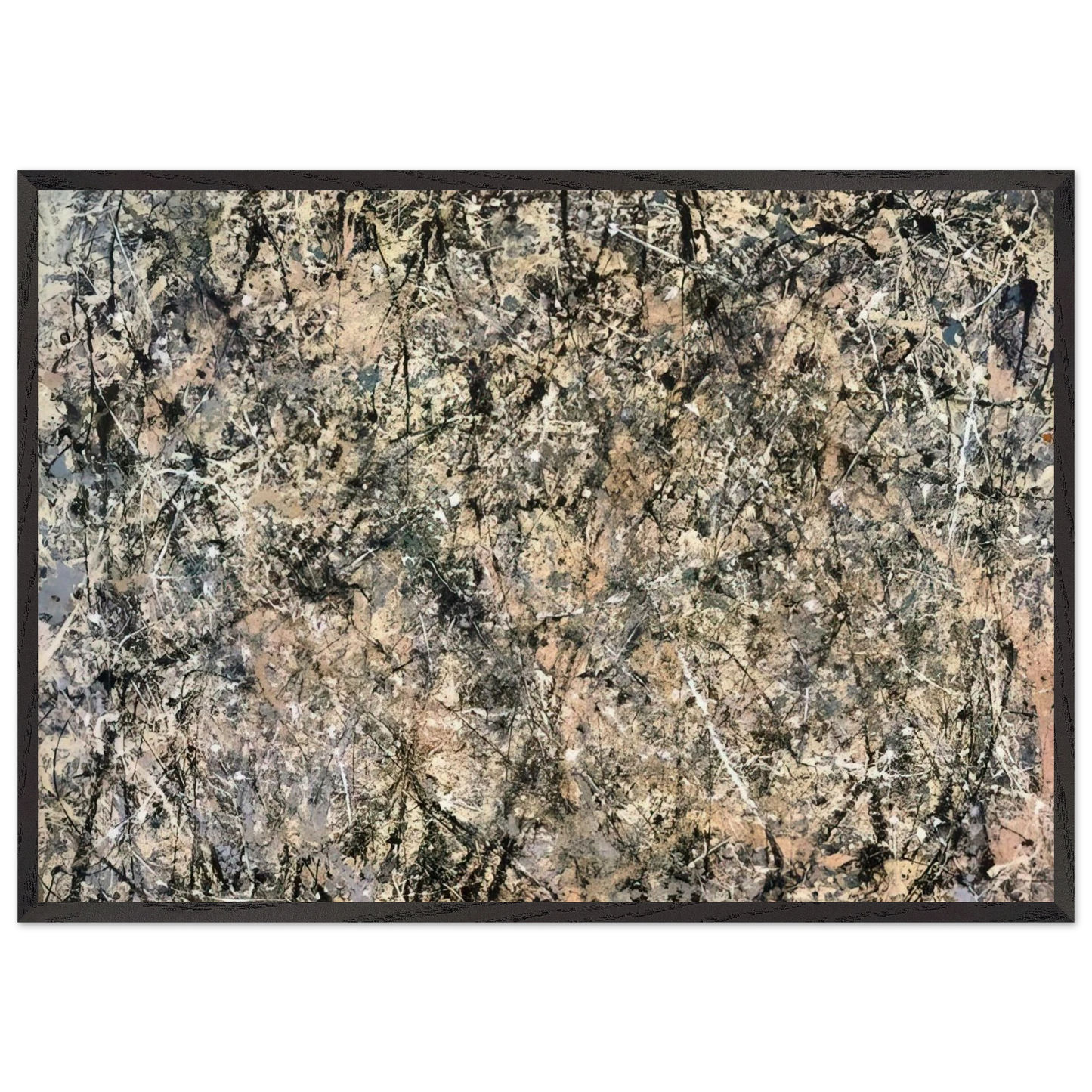 NUMBER 1 LAVENDER MIST 1950 1 - Jackson Pollock 70x100 cm / 28x40 inches Framed Art Print – Black Wooden Frame