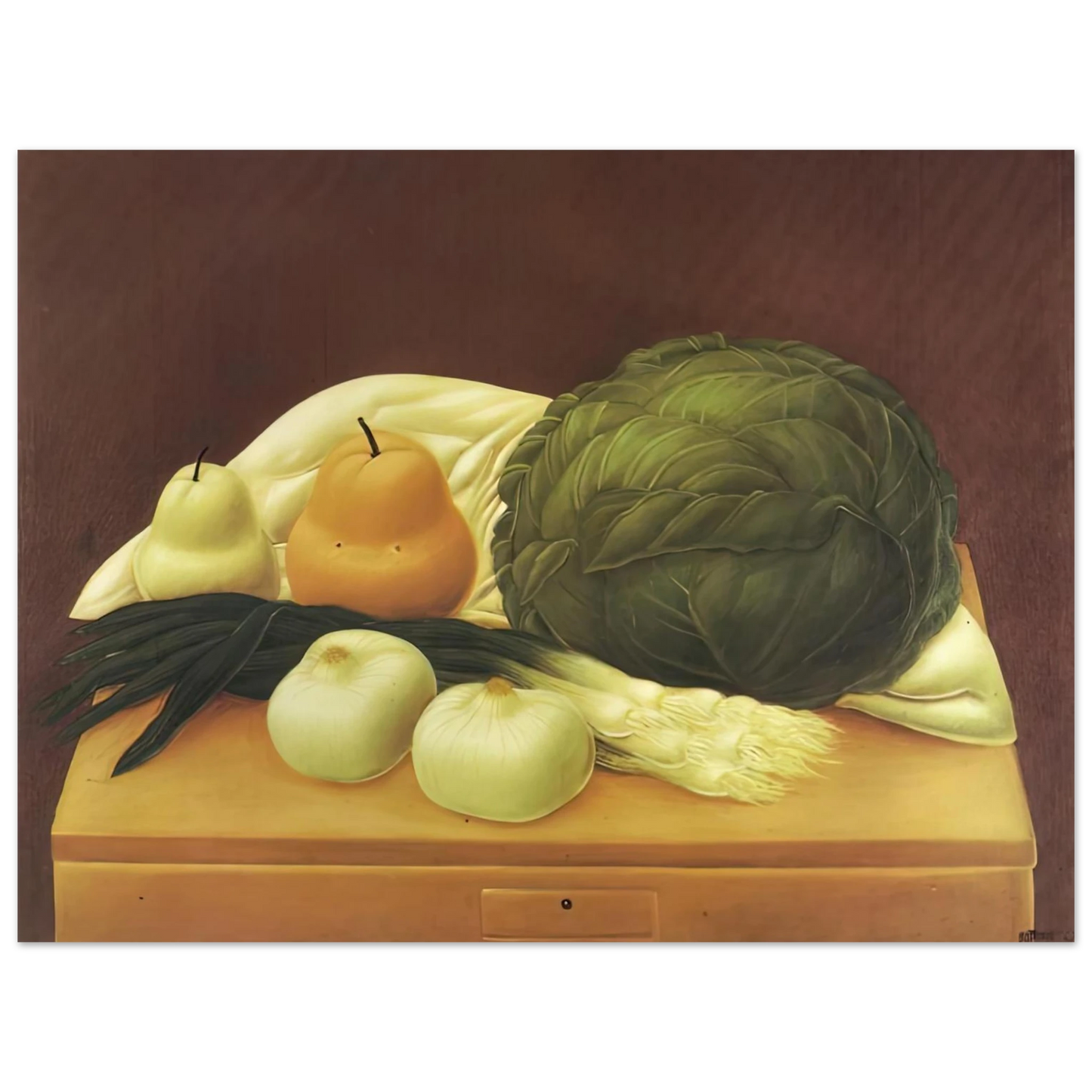 Fernando Botero - KITCHEN TABLE 75x100 cm / 30x40inches Fine Art Poster