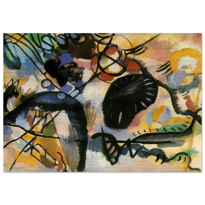 BLACK SPOT 1912 - Wassily Kandinsky Brushed Aluminum Print - 70x100 cm / 28x40 inches | Wassily Kandinsky Aluminum Print | Wassily Kandinsky Prints