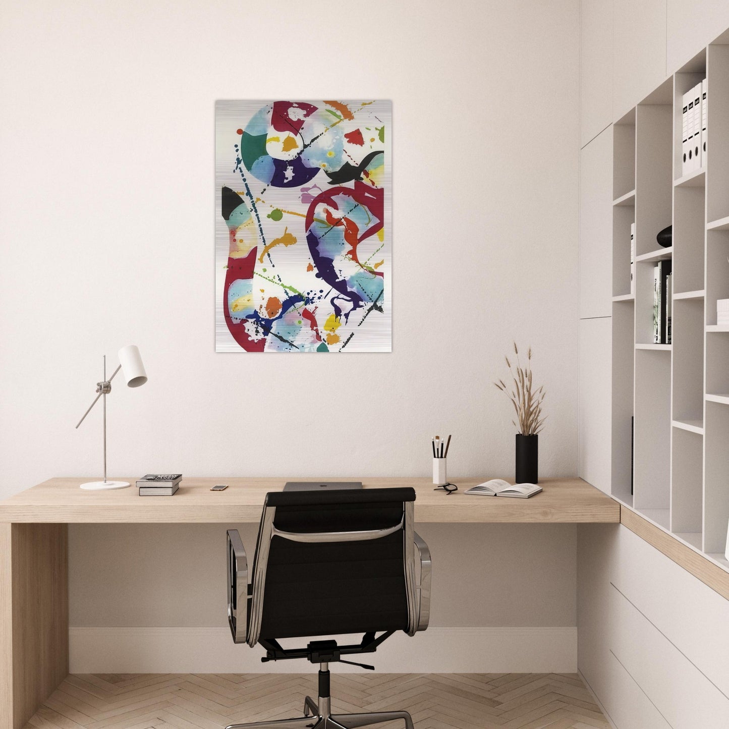Untitled SFE-85 - Sam Francis Brushed Aluminum Print - 70x100 cm / 28x40 inches | Sam Francis Aluminum Print | Sam Francis Prints