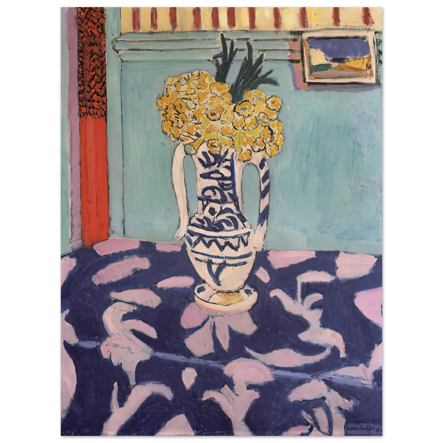 Henri Matisse - LES COUCOUS TAPIS BLEU ET ROSE 1911 75x100 cm / 30x40inches Fine Art Poster