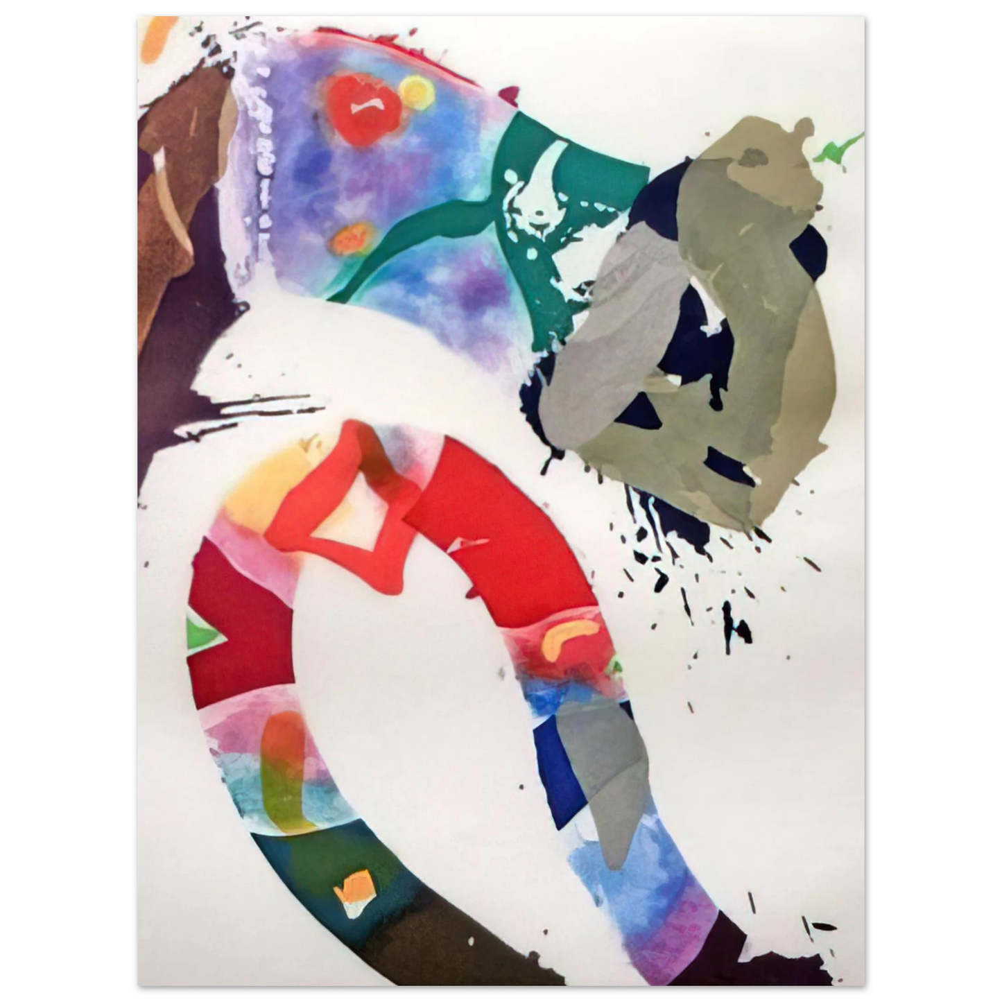 Sam Francis - Untitled SFE 092 75x100 cm / 30x40inches Fine Art Poster