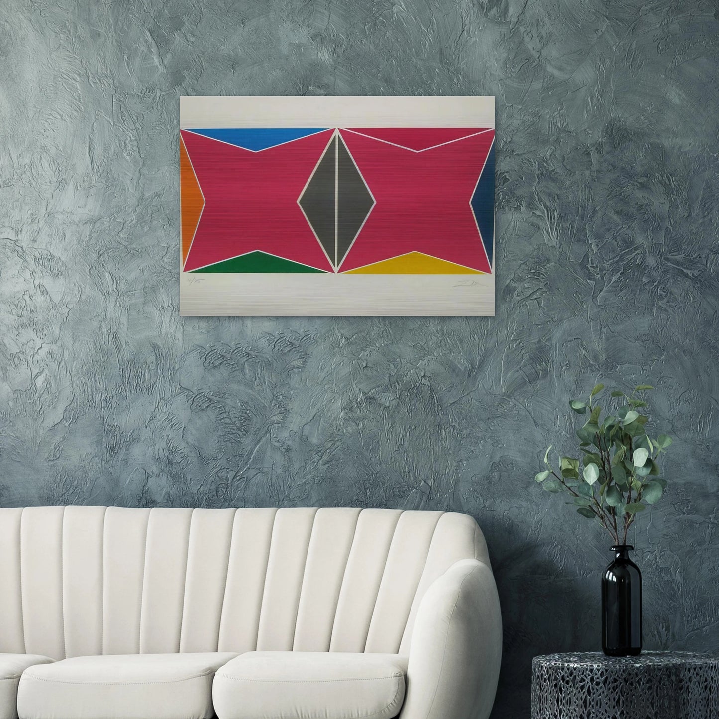 Geometric Composition - Hard Edge Painting - Larry Zox Brushed Aluminum Print - 70x100 cm / 28x40 inches | Larry Zox Aluminum Print | Larry Zox Prints