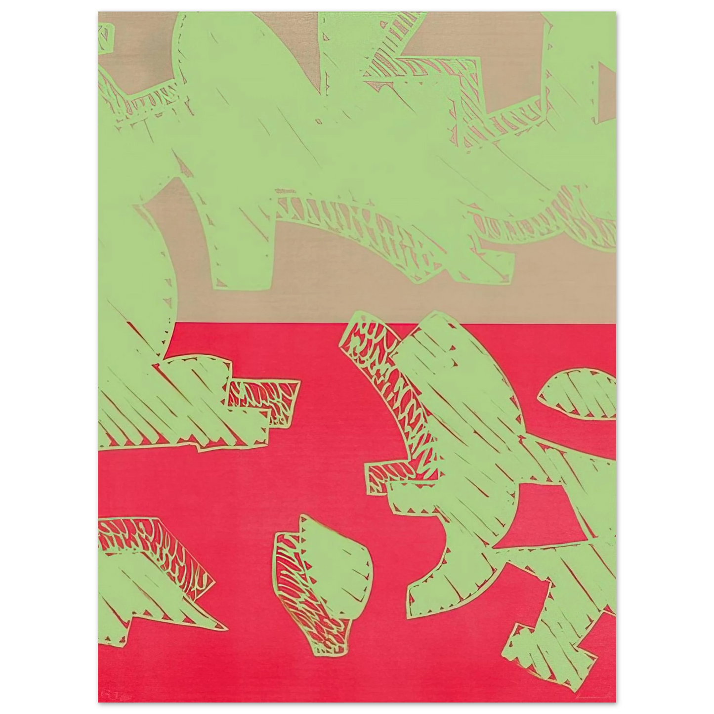 Carla Accardi - Rosso - 2000 75x100 cm / 30x40inches Fine Art Poster