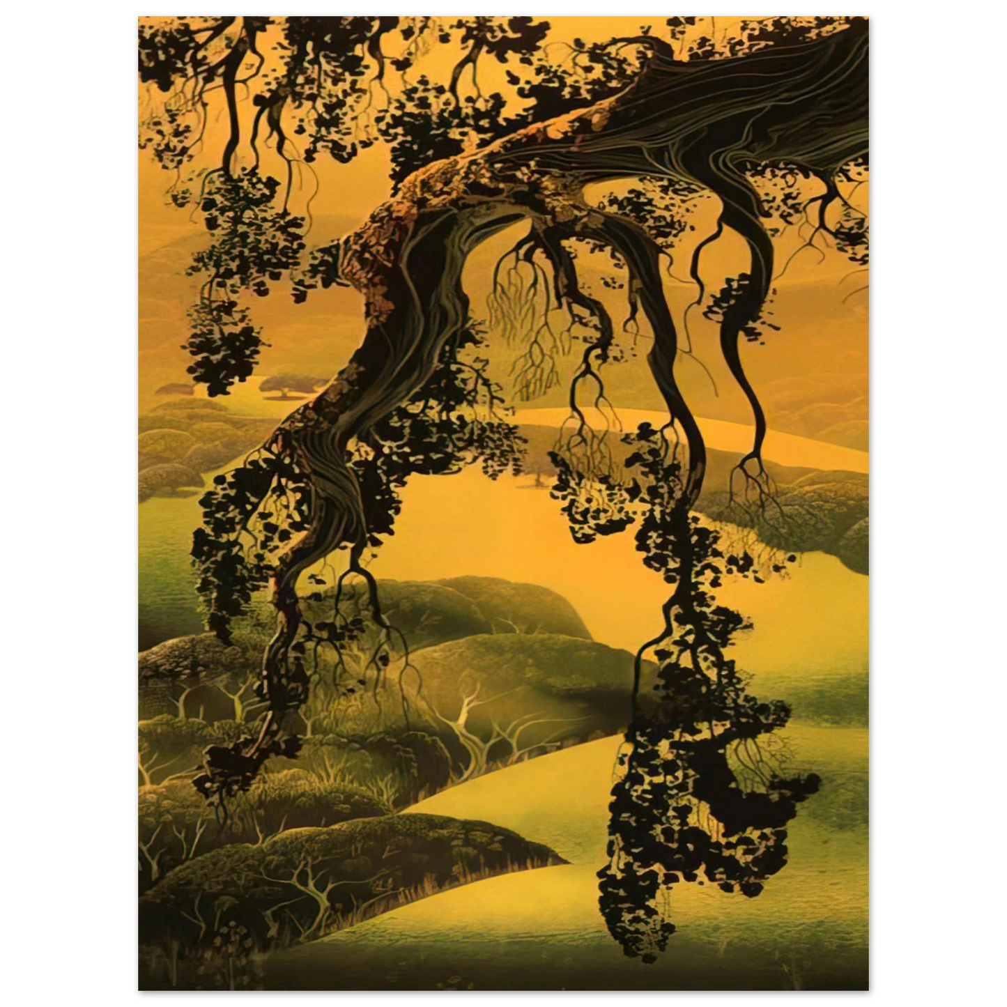 Eyvind Earle - Yorktown Branch 75x100 cm / 30x40inches Fine Art Poster