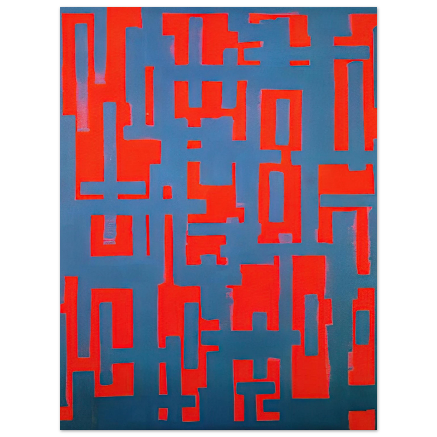Ad Reinhardt - Untitled Red and Gray - 1950 75x100 cm / 30x40inches Fine Art Poster