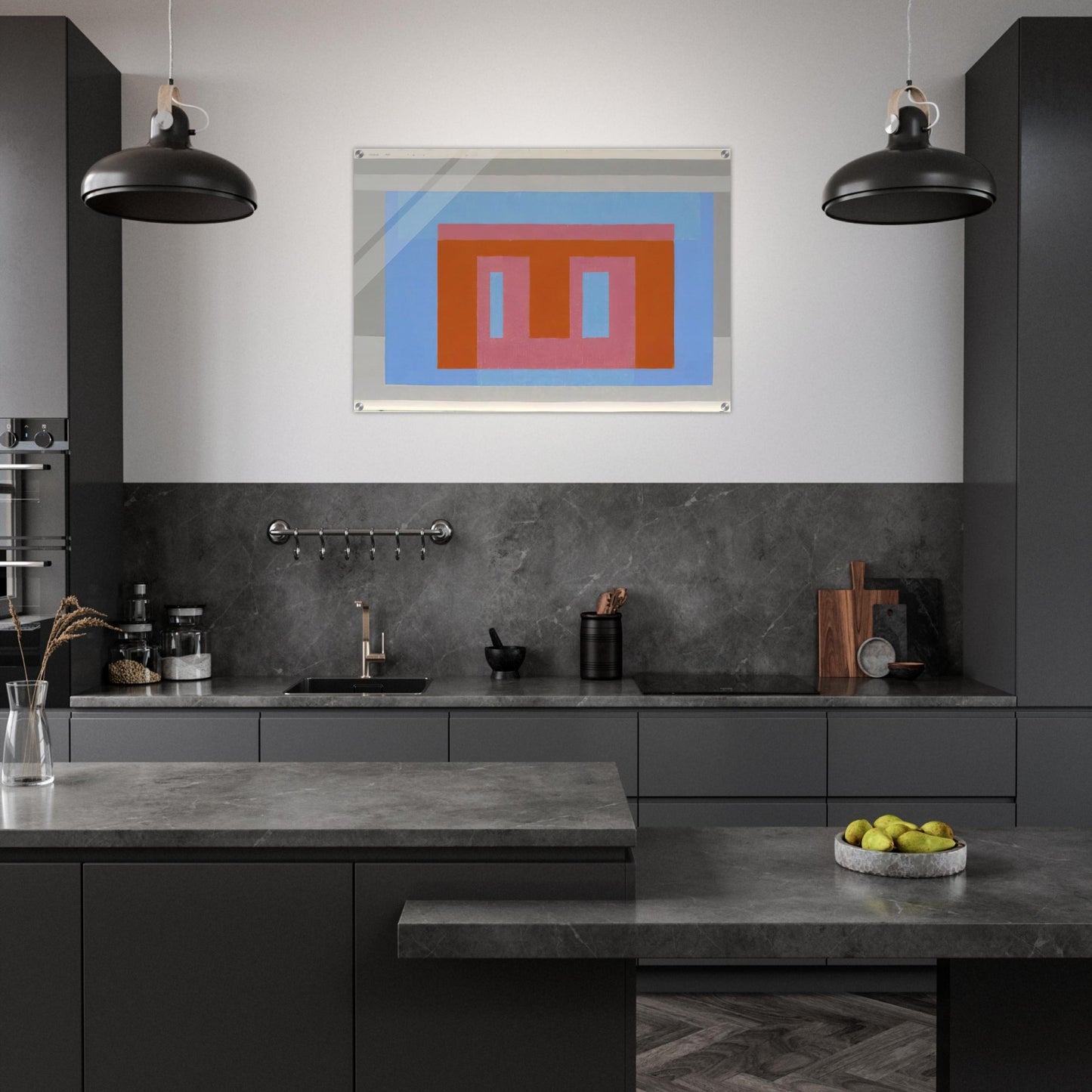 ADOBE VARIANT LUMINOUS DAY 1952 - Josef Albers Acrylic Print - 70x100 cm / 28x40″ inches | Josef Albers Wall Art | Josef Albers Prints