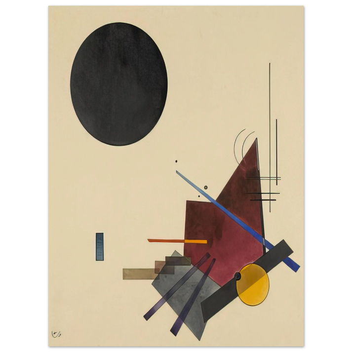 Wassily Kandinsky - BLACK RELATIONSHIP 1924 75x100 cm / 30x40inches Fine Art Poster