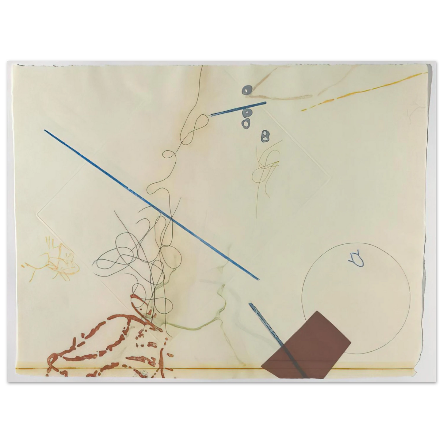 John Cage - Dereau No. 11 - 1982 75x100 cm / 30x40inches Fine Art Poster