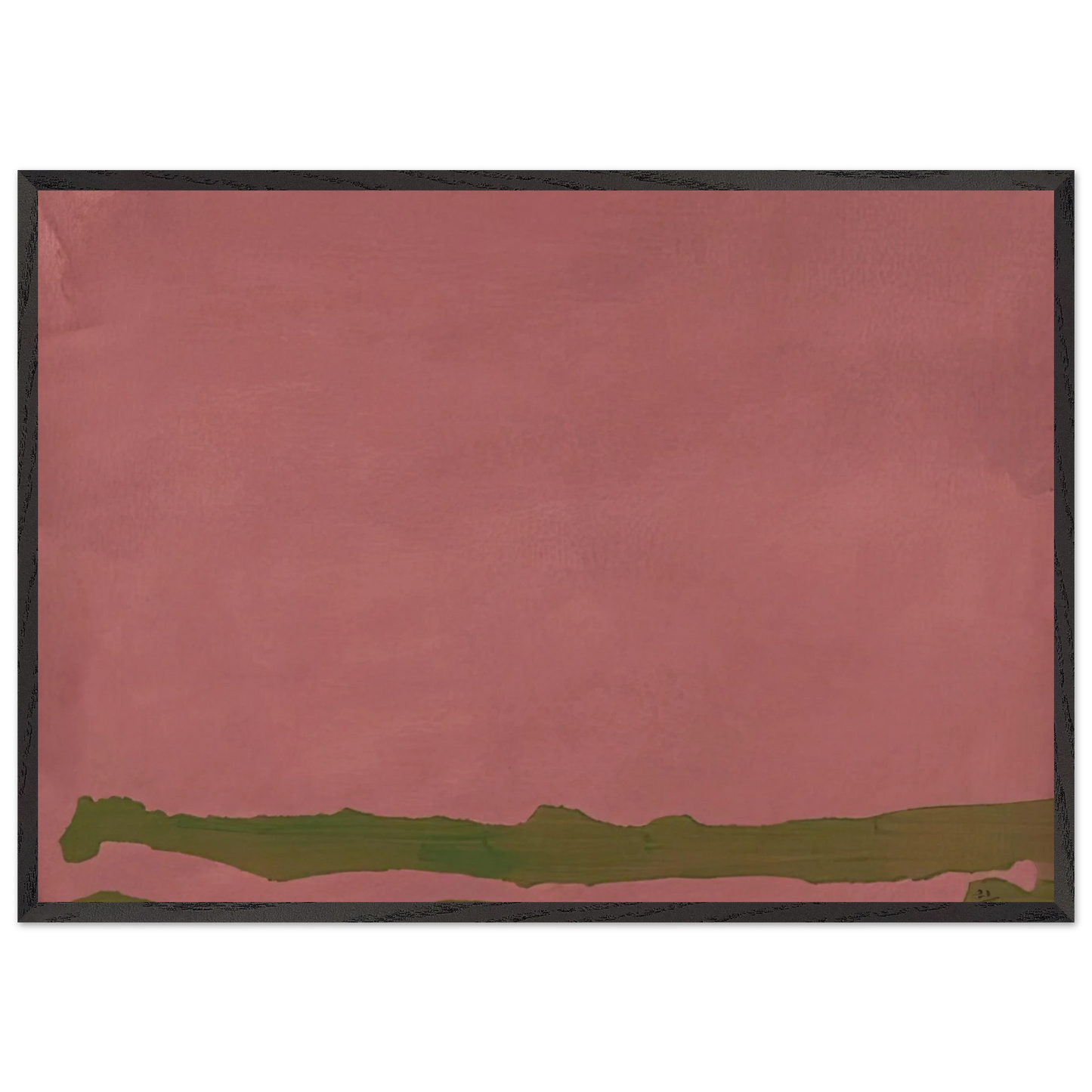 Green Likes Mauve - 1970 - Helen Frankenthaler 70x100 cm / 28x40 inches Framed Art Print – Black Wooden Frame
