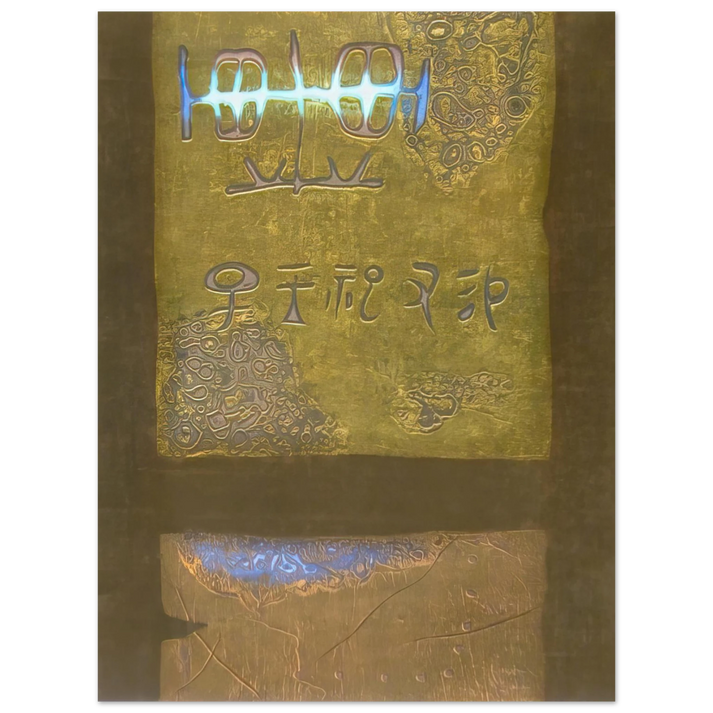 Hiroyuki Tajima - Ancient Writing - 1968 75x100 cm / 30x40inches Fine Art Poster