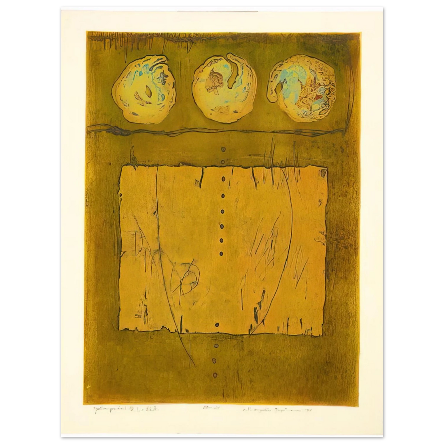 Hiroyuki Tajima - Yellow Print - 1970 75x100 cm / 30x40inches Fine Art Poster