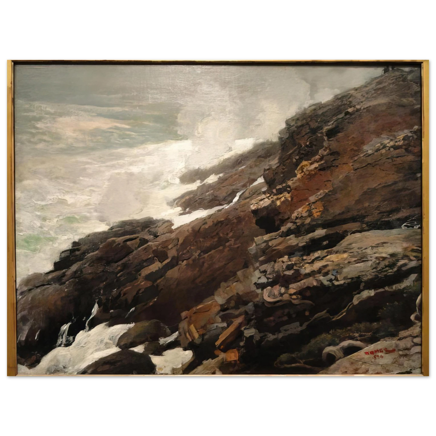 Winslow Homer - HIGH CLIFF COAST OF MAINE 75x100 cm / 30x40inches Fine Art Poster