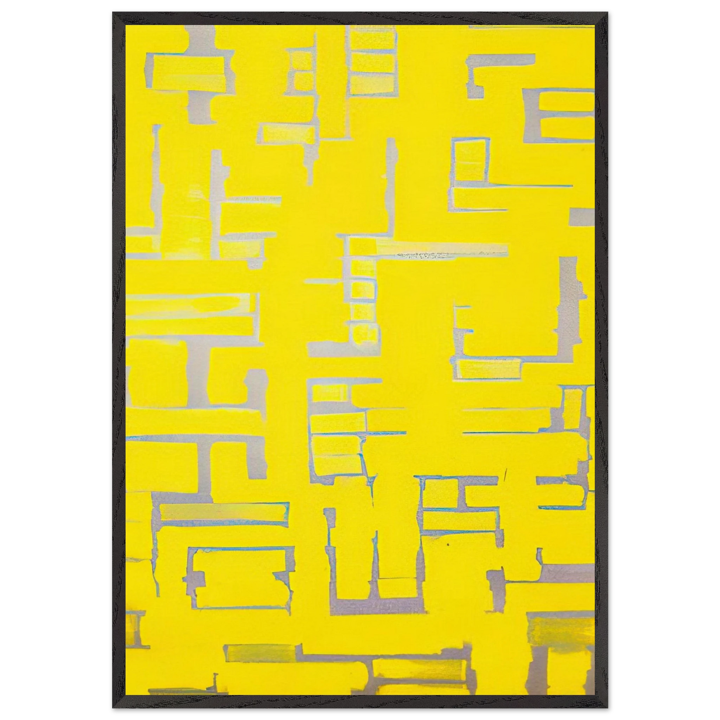 Untitled Yellow and White - 1950 - Ad Reinhardt 70x100 cm / 28x40 inches Framed Art Print – Black Wooden Frame