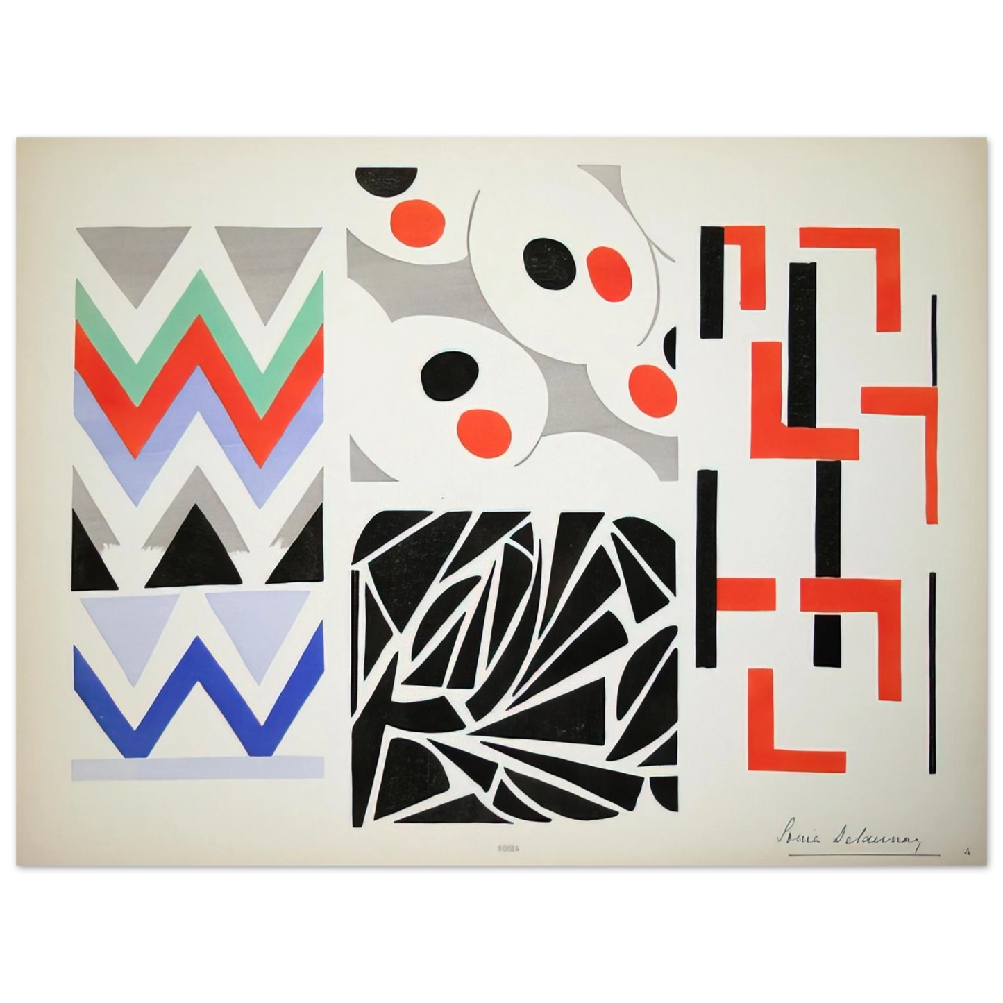Sonia Delaunay - HER PAINTINGS HER OBJECTS 75x100 cm / 30x40inches Fine Art Poster