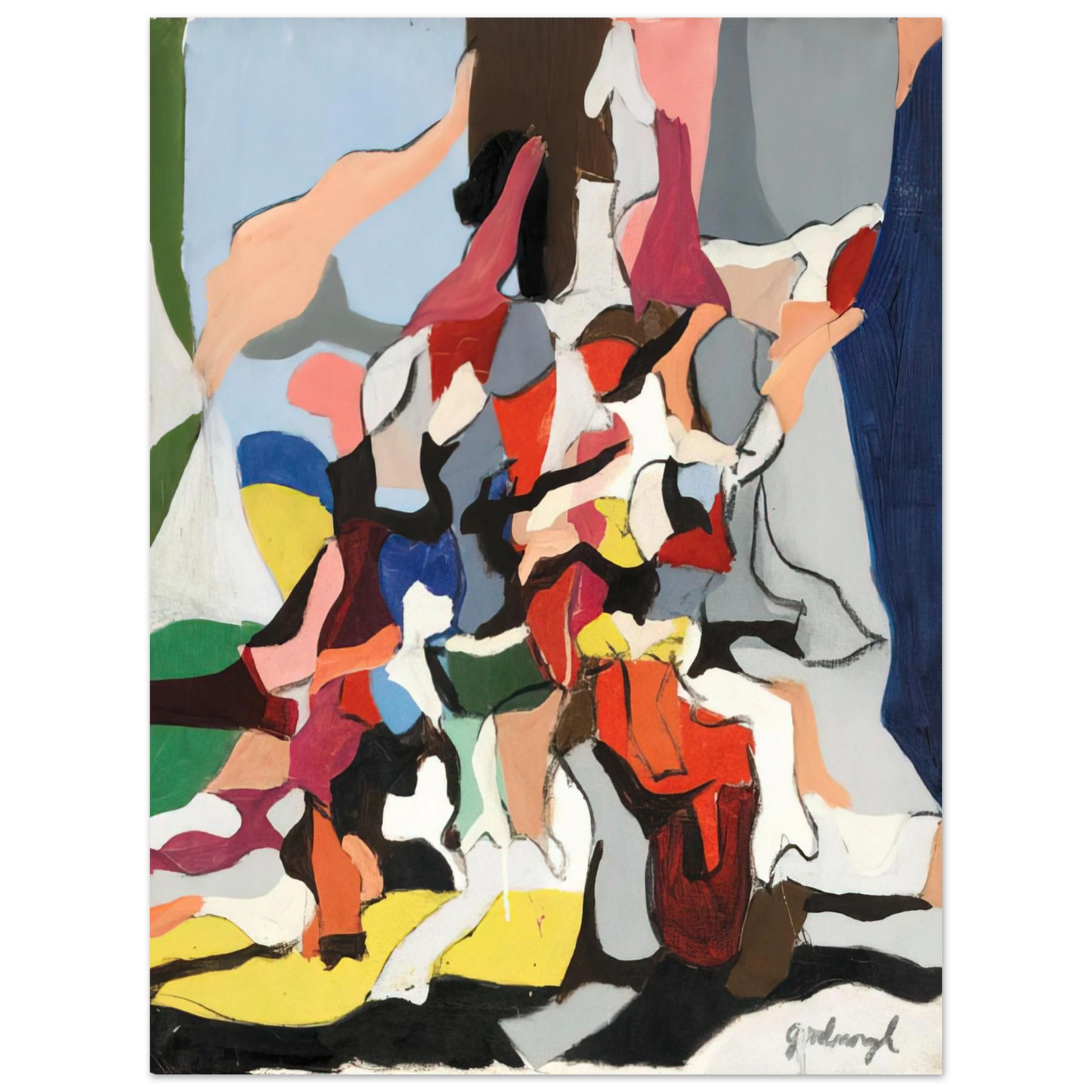 Robert Goodnough - Composition - Abstract Expressionism 75x100 cm / 30x40inches Fine Art Poster
