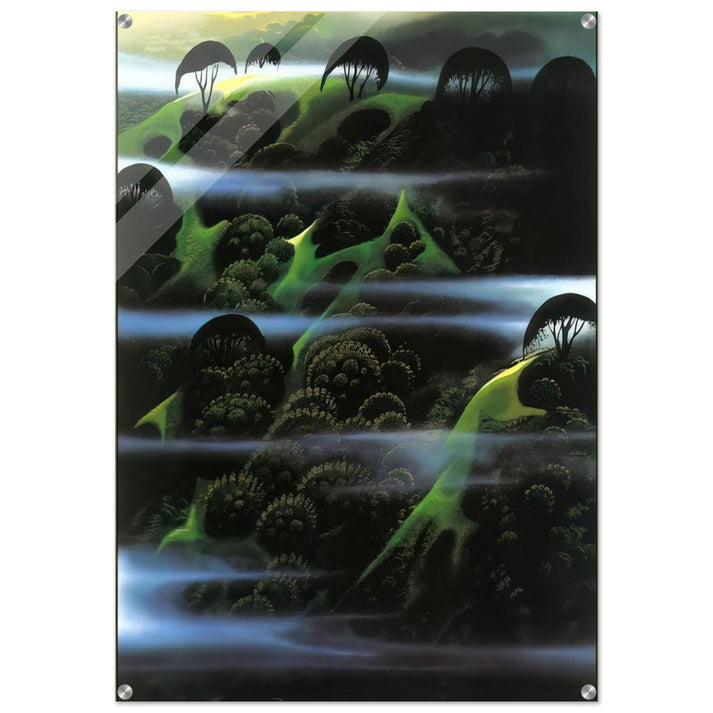 Early Morning Fog - Eyvind Earle Acrylic Print - 70x100 cm / 28x40″ inches
