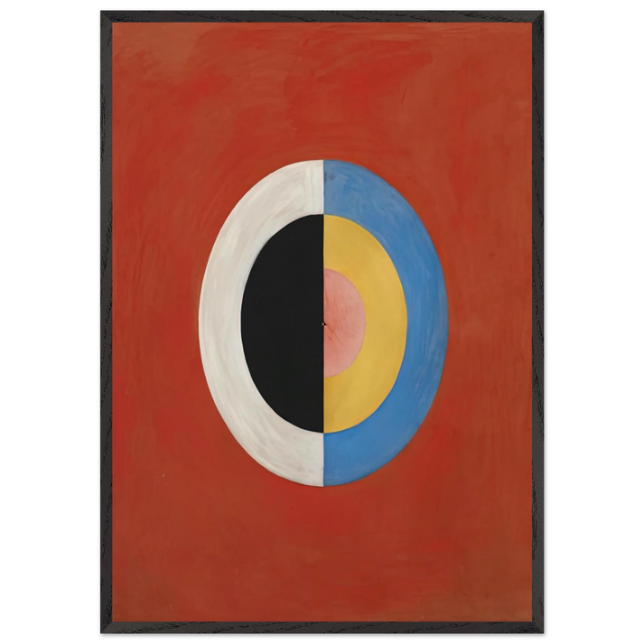 THE SWAN NO 17 1915 0 - Hilma af Klint 70x100 cm / 28x40 inches Framed Art Print – Black Wooden Frame
