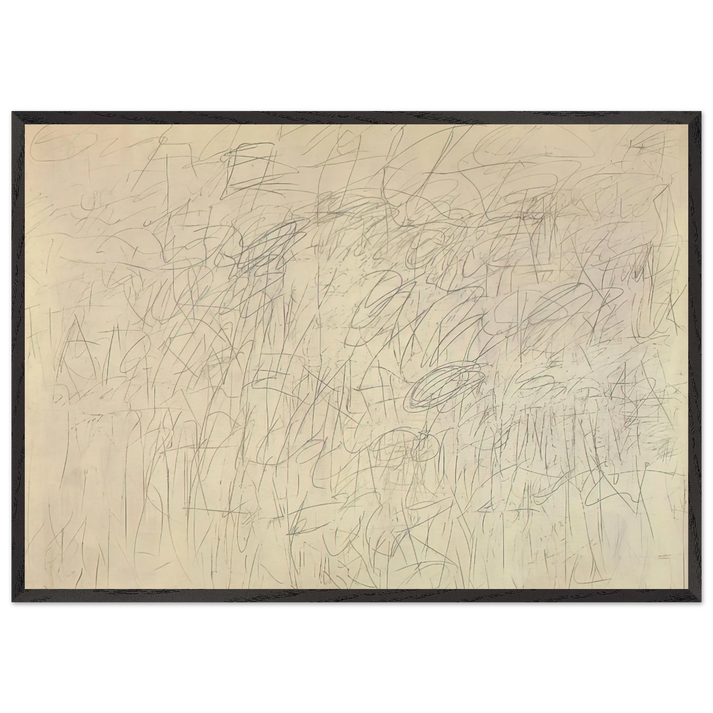 Academy - Cy Twombly 70x100 cm / 28x40 inches Framed Art Print – Black Wooden Frame