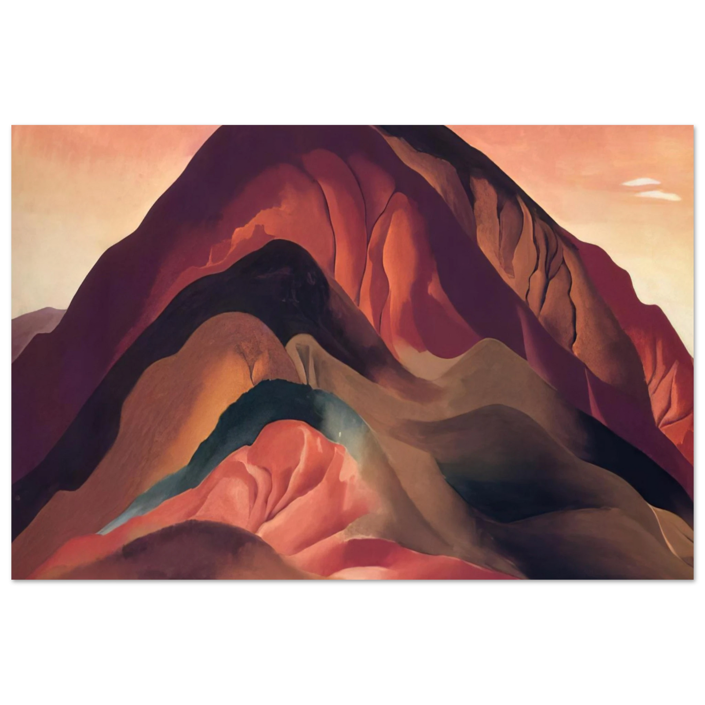 Georgia O'Keeffe - Rust Red Hills Fine Art Poster