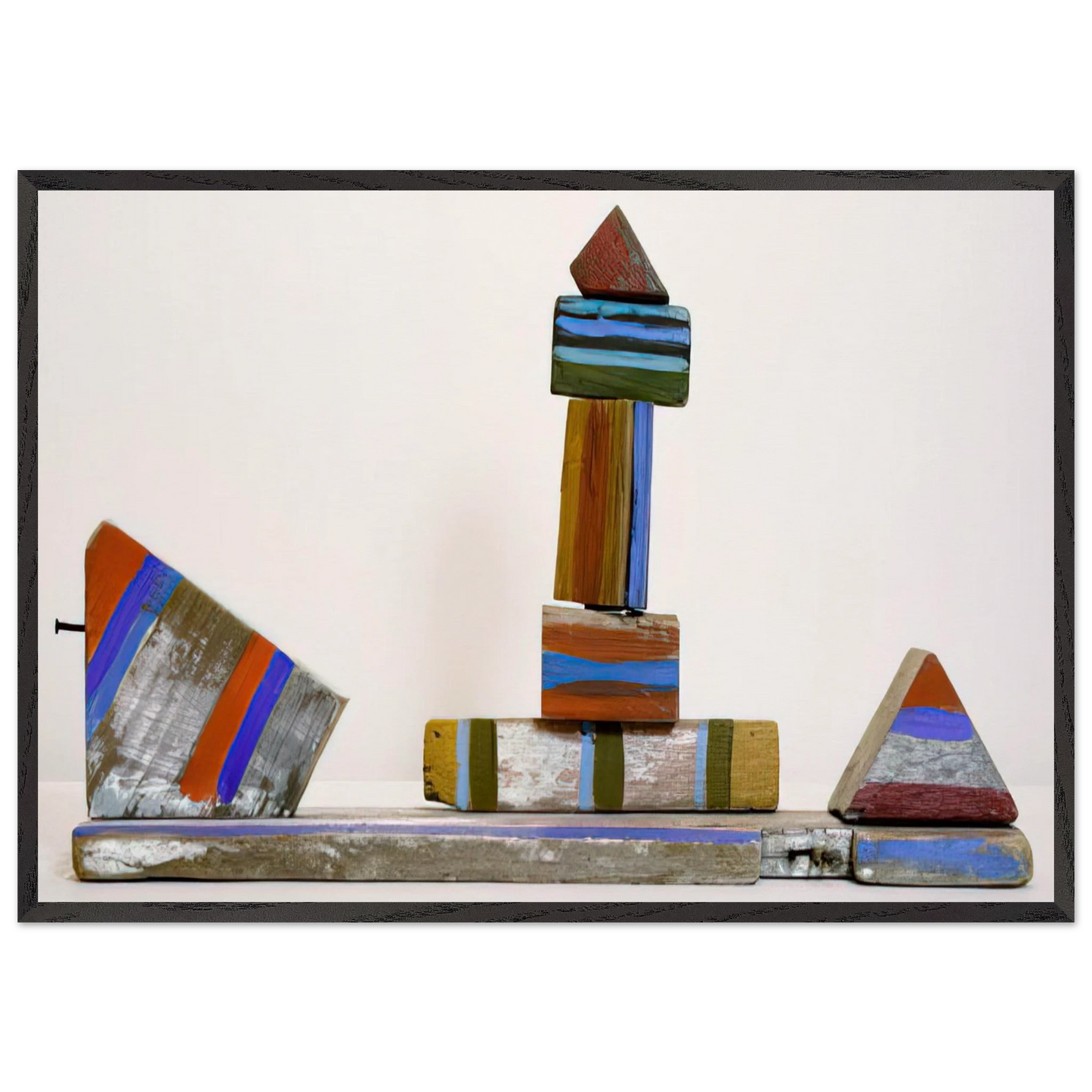 Untitled - 1970 N8 - Betty Parsons 70x100 cm / 28x40 inches Framed Art Print – Black Wooden Frame