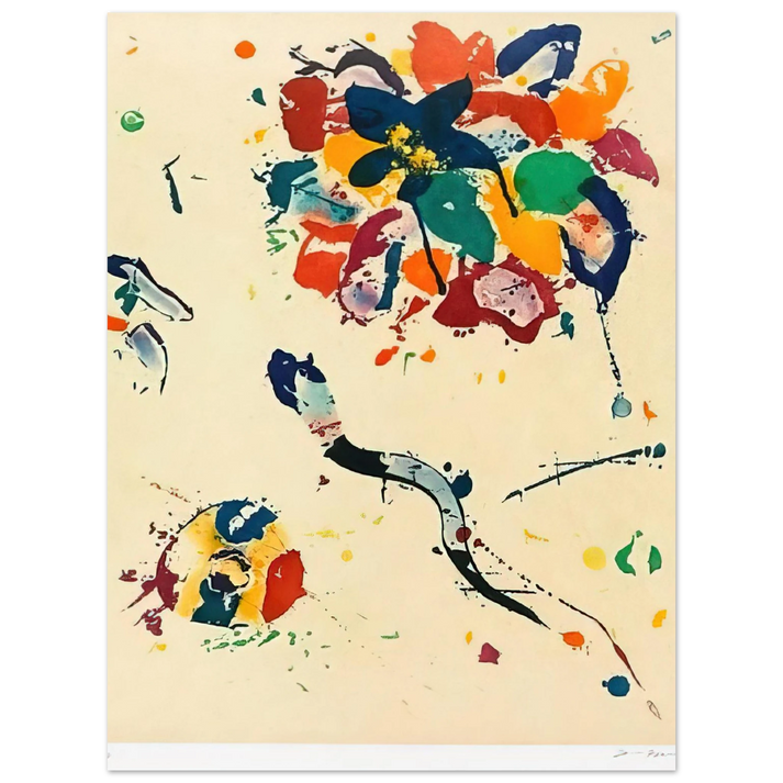 Sam Francis - Untitled SFE 075 75x100 cm / 30x40inches Fine Art Poster