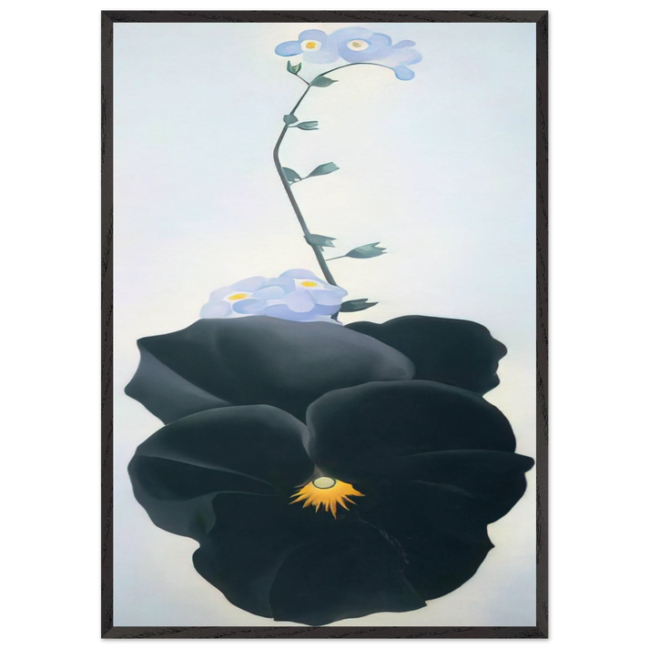 Pansy - Georgia OKeeffe 70x100 cm / 28x40 inches Framed Art Print – Black Wooden Frame