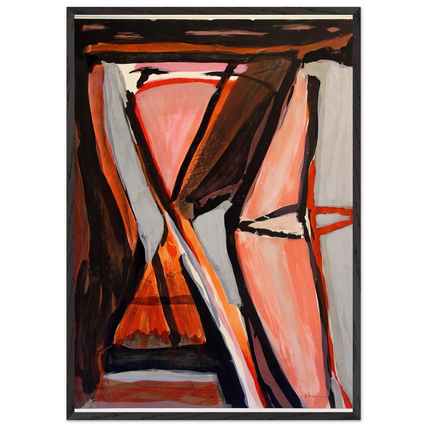 Lattrait - 1978 - Bram van Velde 70x100 cm / 28x40 inches Framed Art Print – Black Wooden Frame