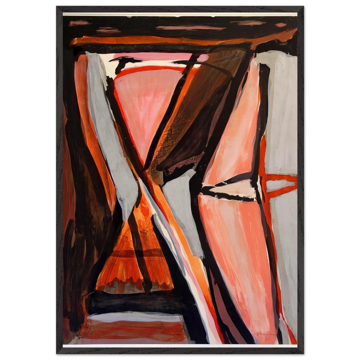 Lattrait - 1978 - Bram van Velde 70x100 cm / 28x40 inches Framed Art Print – Black Wooden Frame