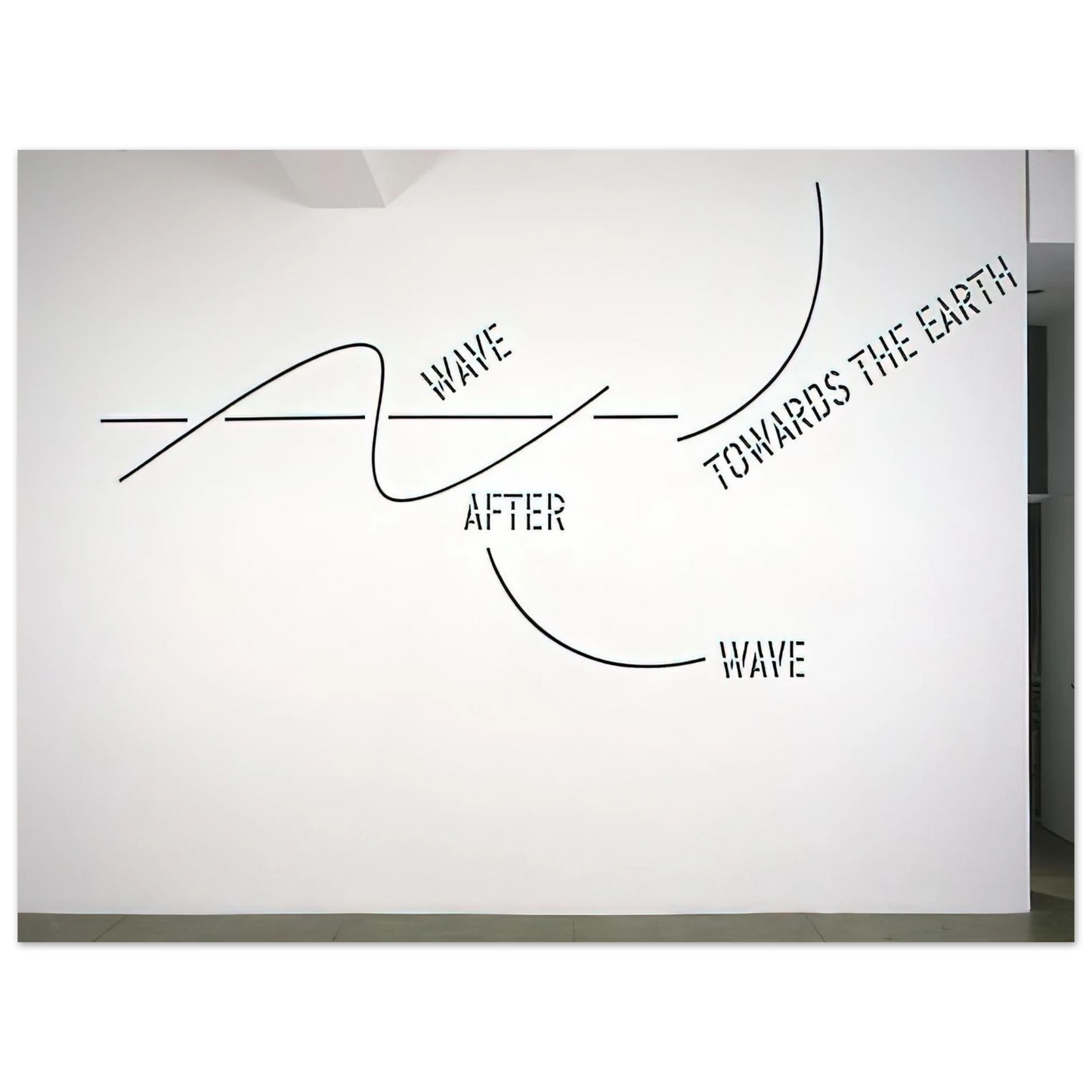 Lawrence Weiner - Wave After Wave - 2002 75x100 cm / 30x40inches Fine Art Poster