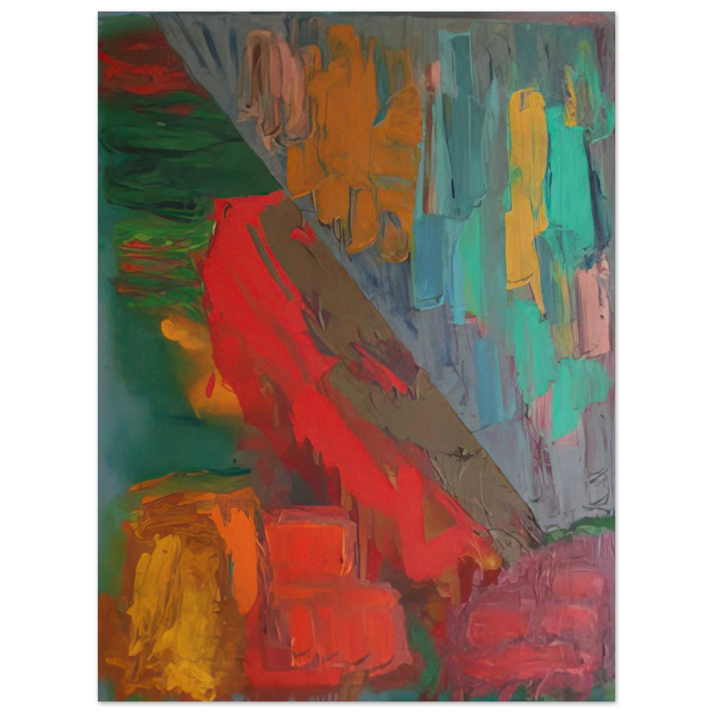 John Hoyland - Landslide - 1978 75x100 cm / 30x40inches Fine Art Poster