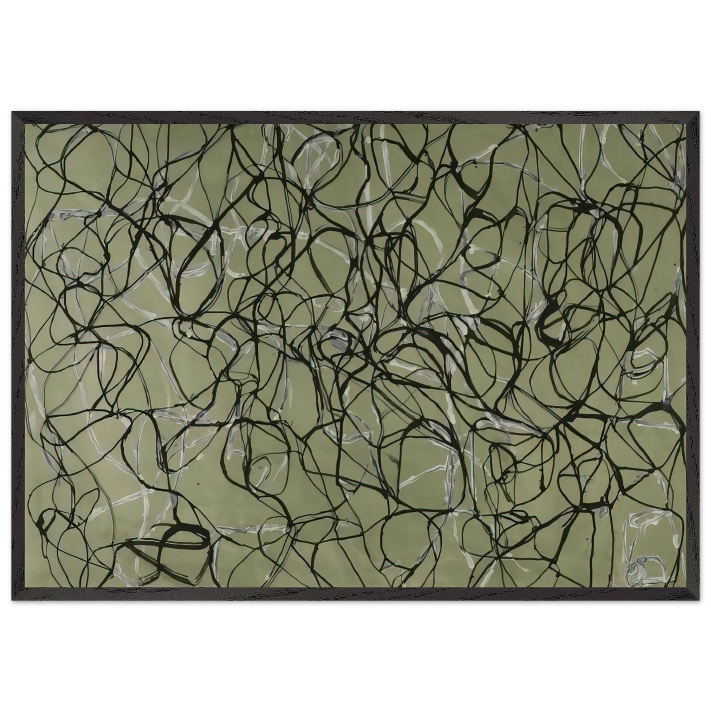 Bridge Study - 1991 - Brice Marden 70x100 cm / 28x40 inches Framed Art Print – Black Wooden Frame