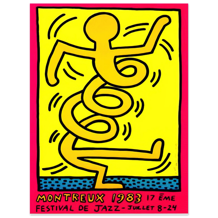 Keith Haring - MONTREUX 1983 75x100 cm / 30x40inches Fine Art Poster | Keith Haring Art For Sale