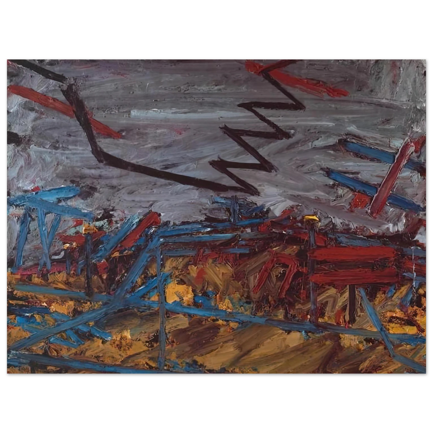 Frank Auerbach - PRIMROSE HILL 1968 75x100 cm / 30x40inches Fine Art Poster
