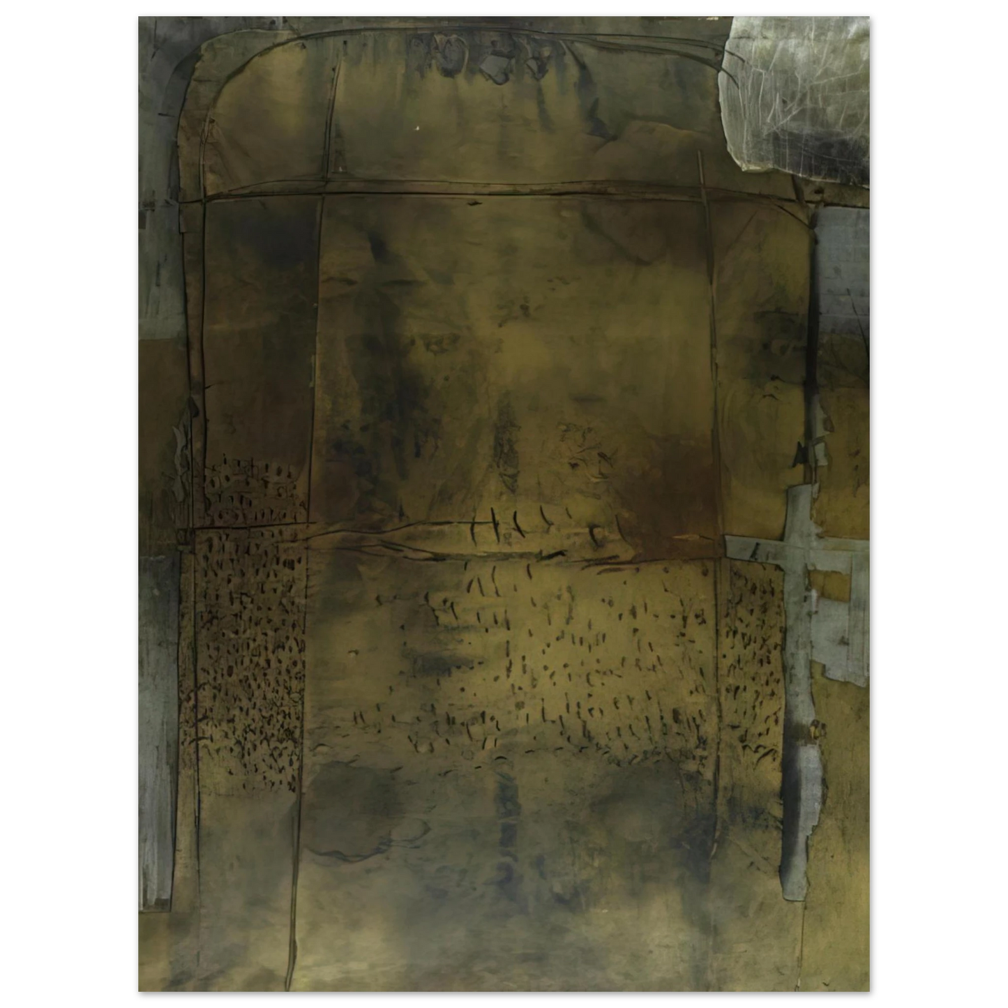 Antoni Tapies - GREY OCHRE 1958 75x100 cm / 30x40inches Fine Art Poster