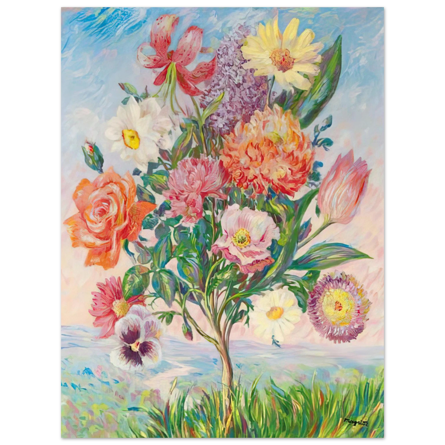 Rene Magritte - FORETHOUGHT 1943 75x100 cm / 30x40inches Fine Art Poster