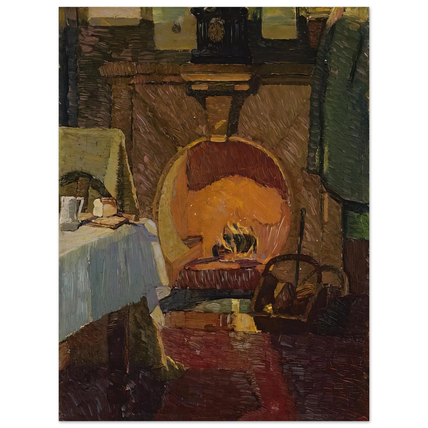 Grace Cossington Smith - Firelight - 1919 75x100 cm / 30x40inches Fine Art Poster