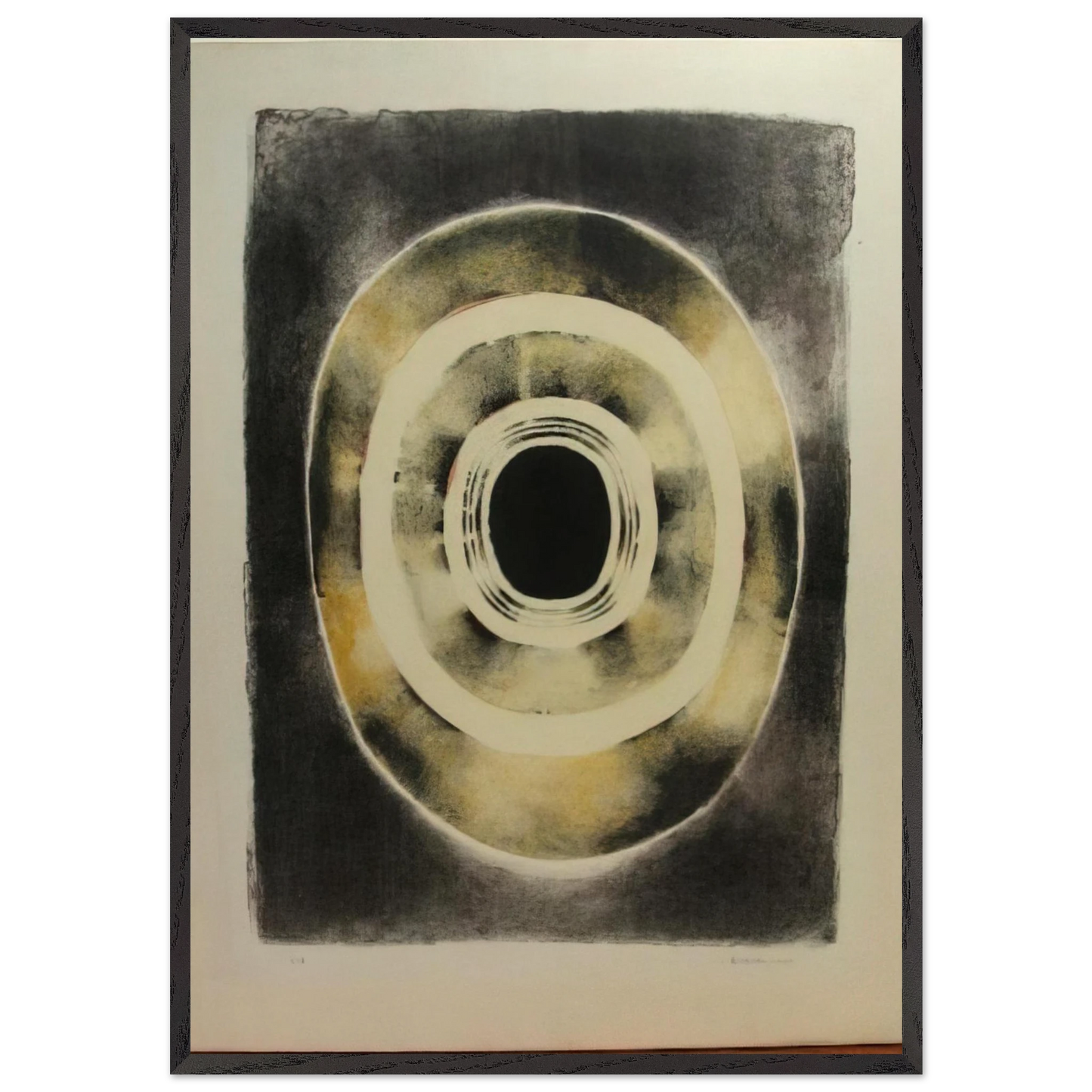 SIXTH STONE III 1964 - Lee Bontecou 70x100 cm / 28x40 inches Framed Art Print – Black Wooden Frame