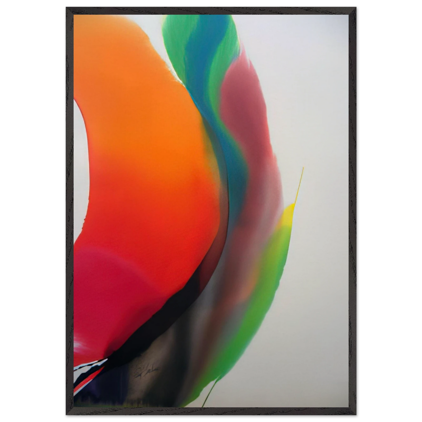Phenomena Montezumas Band - 1972 - Paul Jenkins 70x100 cm / 28x40 inches Framed Art Print – Black Wooden Frame