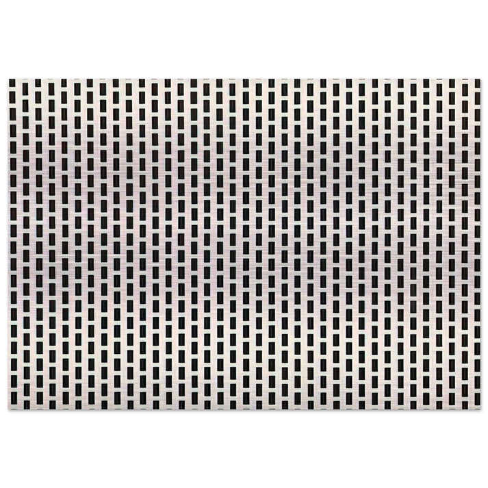 2 trames de carrés1 trame de tirets - 1975 - Francois Morellet Brushed Aluminum Print - 70x100 cm / 28x40 inches | Francois Morellet Aluminum Print | Francois Morellet Prints