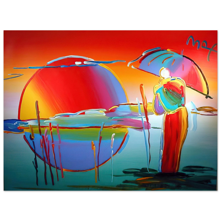 Peter Max - BUDDHA MOON MONK SUNRISE 1999 75x100 cm / 30x40inches Fine Art Poster