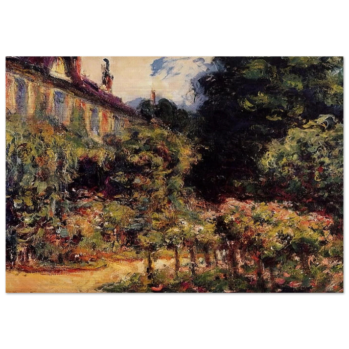 The Artist's House at Giverny - claude monet Brushed Aluminum Print - 70x100 cm / 28x40 inches | claude monet Aluminum Print | claude monet Prints