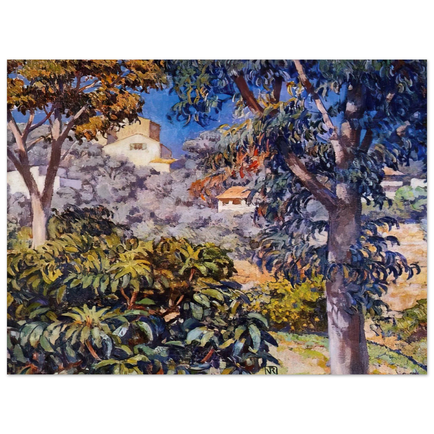 Theo van Rysselberghe - NOON LANDSCAPE 75x100 cm / 30x40inches Fine Art Poster