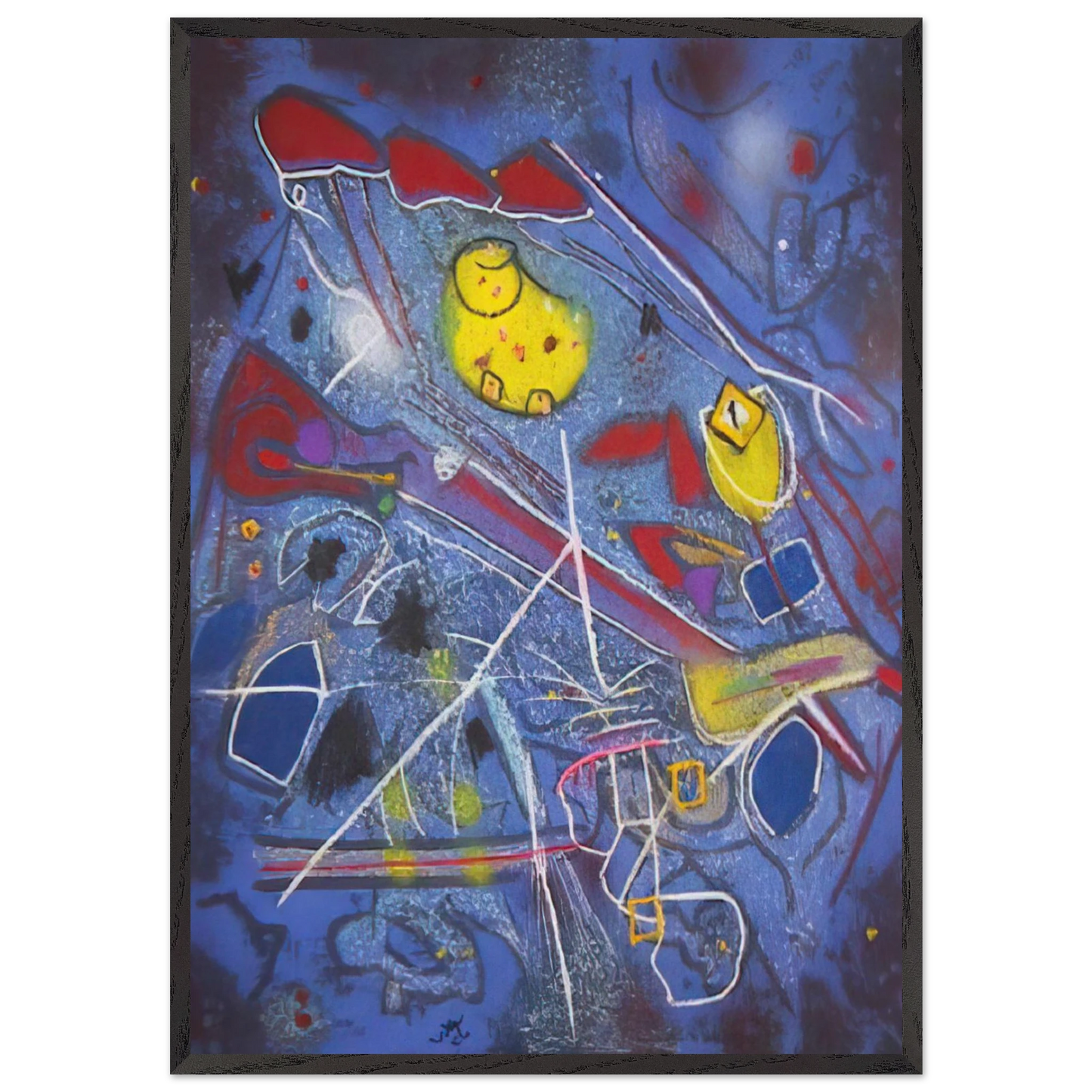 REDNESS OF BLUE 1996 - Roberto Matta 70x100 cm / 28x40 inches Framed Art Print – Black Wooden Frame