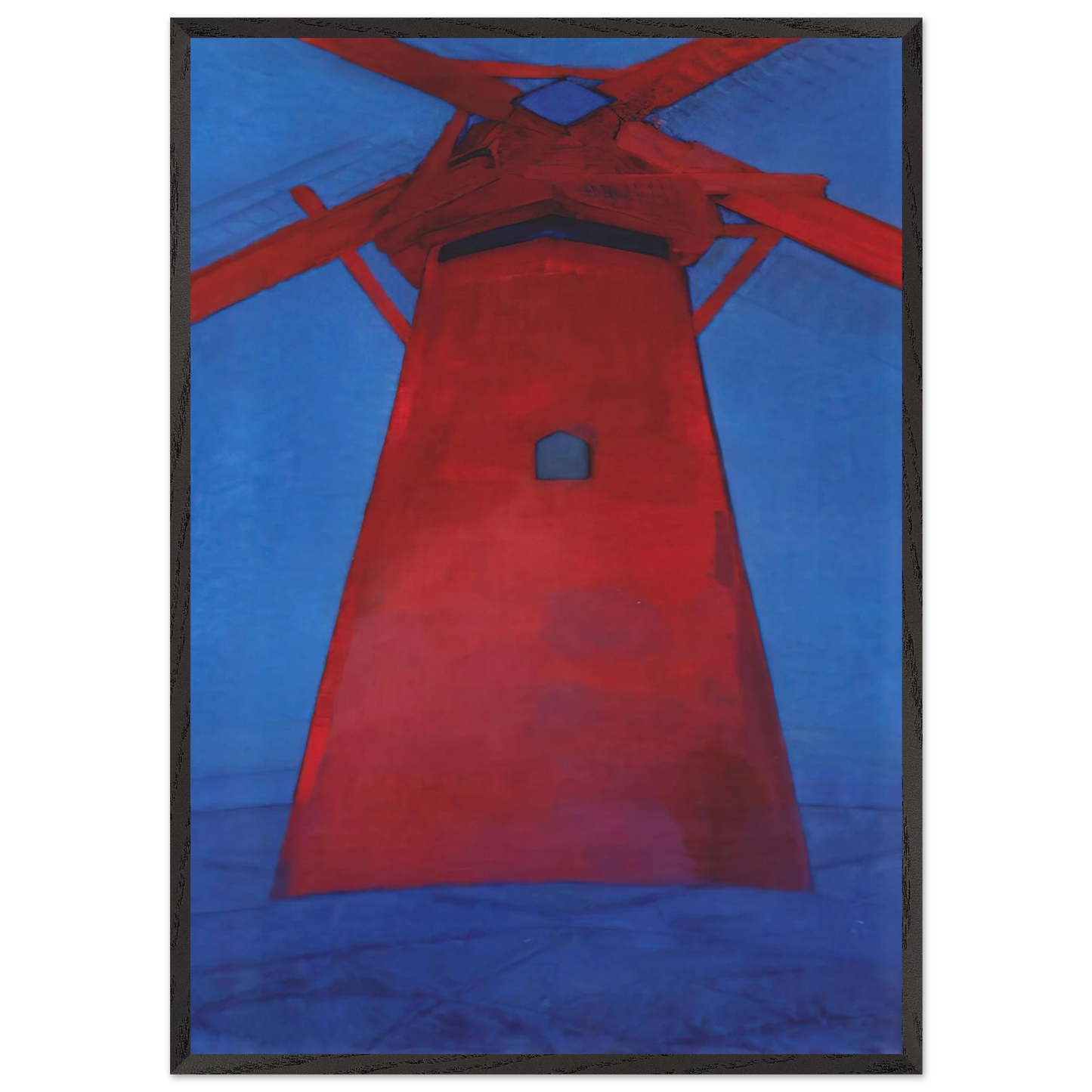 The Red Mill - Piet Mondrian 70x100 cm / 28x40 inches Framed Art Print – Black Wooden Frame