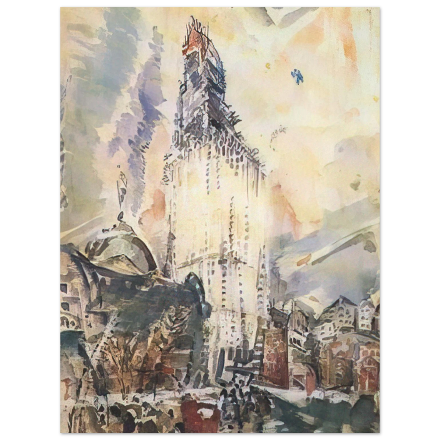 John Marin - Woolworth Building No. 28 - 1912 75x100 cm / 30x40inches Fine Art Poster